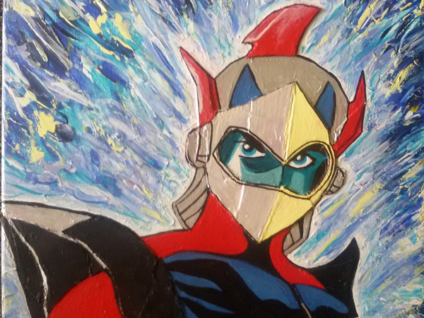  Quadri Pop Art di Carla Bertoli - ATLAS UFO ROBOT ACTARUS Dedicated to Go Nagai - Tecnica mista 40x40 - 2019